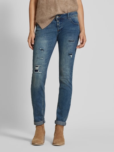 Buena Vista Slim Fit Jeans im Destroyed-Look Modell 'Malibu' Dunkelblau 4