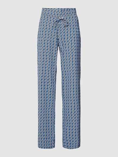 Raffaello Rossi Straight leg broek met all-over motief, model 'CANDICE' Blauw - 2