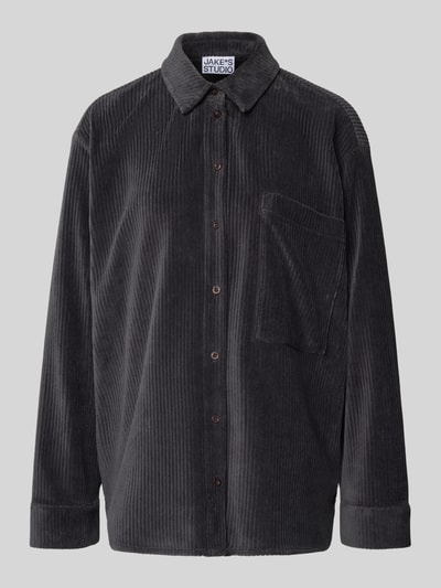 JAKE*S STUDIO WOMAN Hemdbluse mit Knopfleiste Dunkelgrau 2