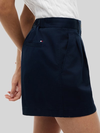 Tommy Hilfiger Wide Leg Shorts aus reiner Baumwolle Marine 3