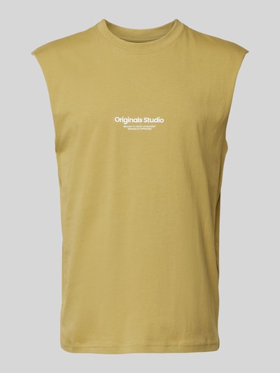 Jack & Jones Tanktop mit Label-Print Modell 'VESTERBRO' Khaki 1