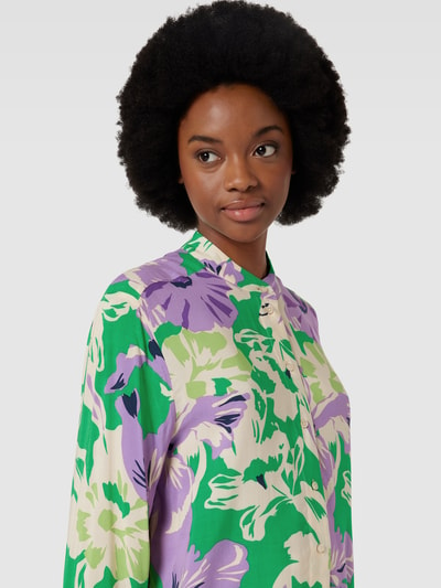 Brax Blouse met all-over bloemenprint, model 'STYLE.VIV' Lichtgroen - 3