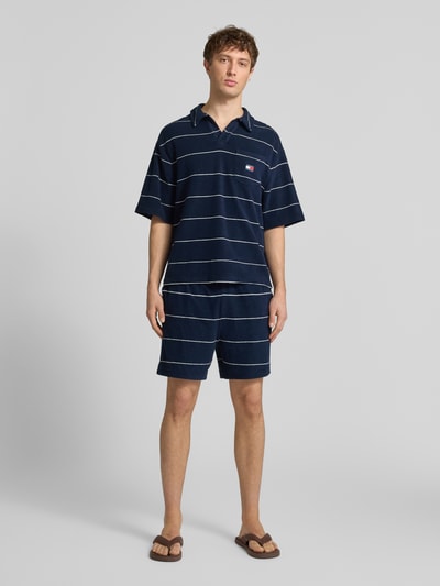 Tommy Jeans Regular Fit Poloshirt aus Baumwoll-Mix Marine 1