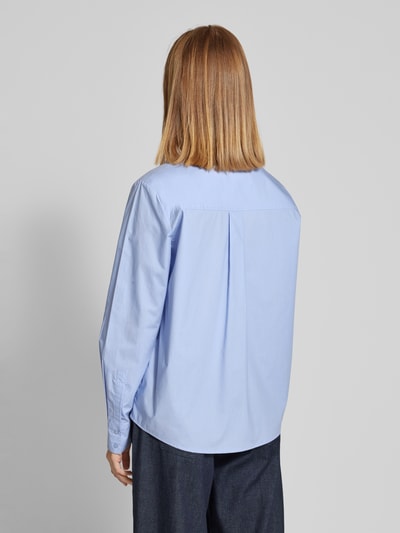 Lanius Regular Fit Bluse mit Umlegekragen Hellblau 5