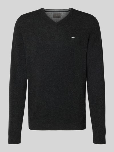 Fynch-Hatton Regular Fit Pullover Woll-Kaschmir-Mix Modell 'Merino' Anthrazit 2