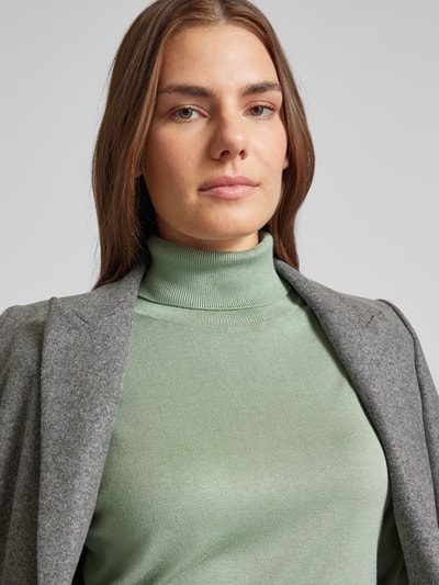 Christian Berg Woman Strickpullover mit gerippten Abschlüssen Schilf 3