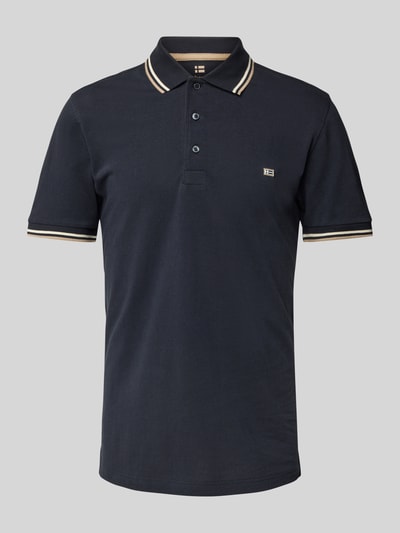 Christian Berg Men Poloshirt mit Label-Stitching Marine 2