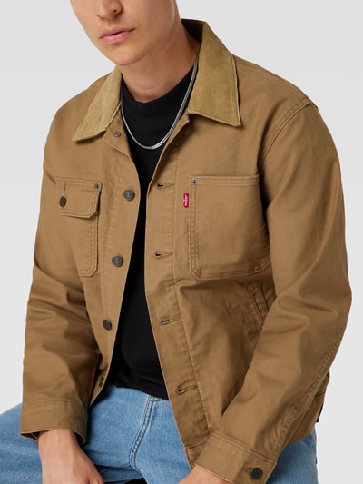 Levi's® Hemdjacke mit Umlegekragen Modell 'TRUCKER' Cognac 3