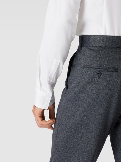 CK Calvin Klein Slim Fit Business-Hemd in unifarbenem Design Modell 'Bari' Weiss 3