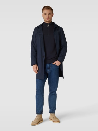 Barbour Gebreide pullover met labelstitching Donkerblauw - 1