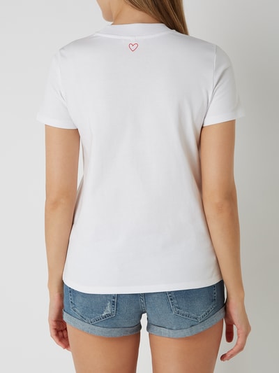 Jake*s Casual Shirt mit Herz-Stickerei Weiss 5