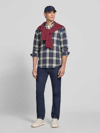 Polo Ralph Lauren Custom Fit Freizeithemd aus reiner Baumwolle Marine 1