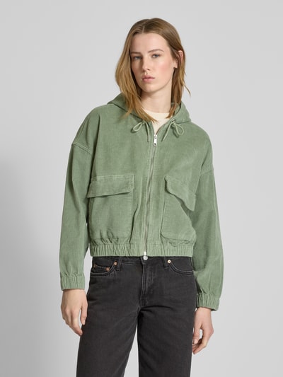 Only Comfort fit corduroy jack van katoenmix, model 'KENZIE' Rietgroen - 4