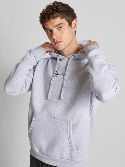 KARL KANI Hoodie met labelstitching Middengrijs gemêleerd - 3