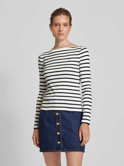 Tommy Hilfiger Longsleeve mit U-Boot-Ausschnitt Dunkelblau 4