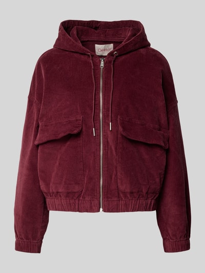 Only Bomberka o luźnym kroju z mieszanki bawełny model ‘KENZIE’ Ciemnoczerwony 2