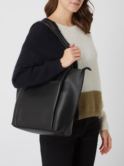 Tom Tailor Shopper in leerlook Zwart - 1