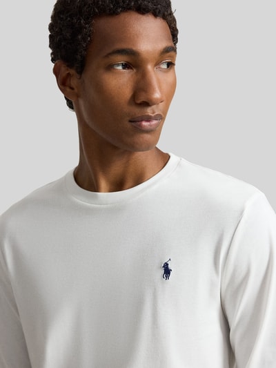 Polo Ralph Lauren Bluzka z długim rękawem o kroju regular fit z czystej bawełny Biały 3
