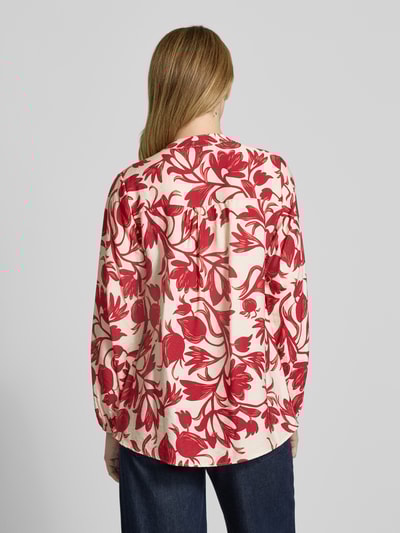 ZABAIONE Relaxed fit blouse van vicosemix, model 'Lu44z' Lichtrood - 5