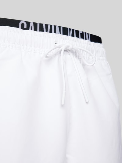 Calvin Klein Underwear Regular Fit Badeshorts mit Label-Print Weiss 2