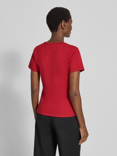 HUGO Regular fit T-shirt van katoenmix, model 'DELORIS' Rood - 5