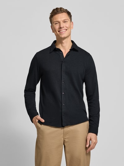 Casual Friday Regular Fit Freizeithemd mit Kentkragen Modell 'ARKAN' Black 4