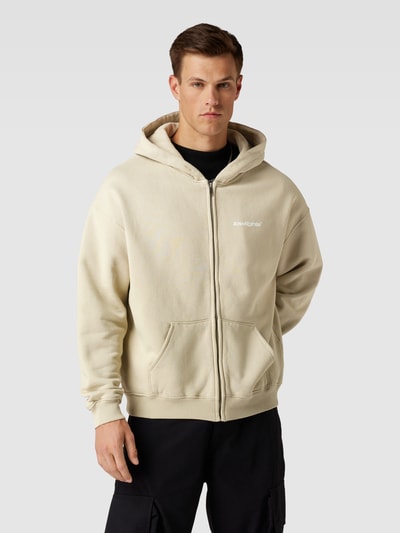 Low Lights Studios Oversized Sweatjacke mit Label-Print Hellgruen 4