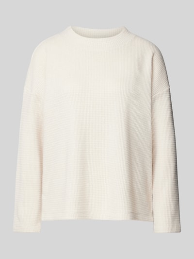 Tom Tailor Relaxed Fit Sweatshirt mit Waffelstruktur Beige 2