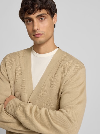 Officine Générale Regular Fit Jacke in Strick-Optik Beige 3