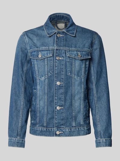 Tom Tailor Regular Fit Jeansjacke aus reiner Baumwolle mit Brustpattentaschen Blau 1