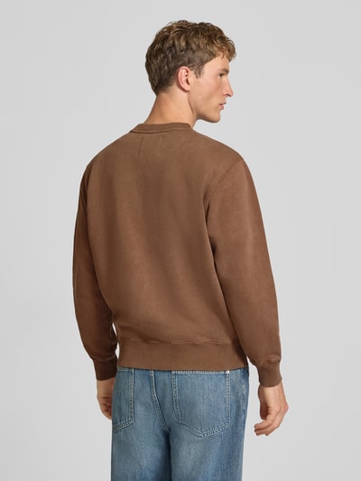 Edwin Sweatshirt aus reiner Baumwolle mit Stickerei Modell 'Axiom' Camel 5
