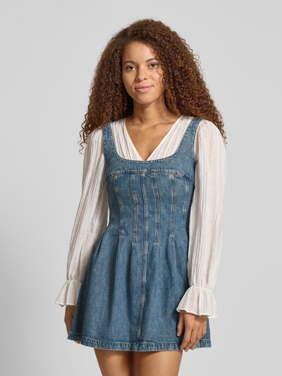 Tommy Jeans Sukienka casualowa taliowana z czystej bawełny Jeansowy niebieski 4