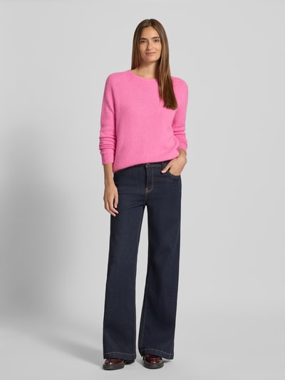 Rich & Royal Strickpullover mit gerippten Abschlüssen Pink 1