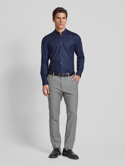 OLYMP Level Five Slim Fit Business-Hemd mit Knopfleiste Marine 1