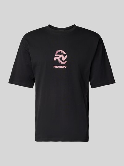 REVIEW T-shirt z nadrukiem z logo Czarny 2