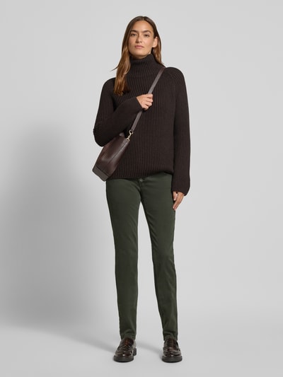 Buena Vista Slim fit jeans met knoopsluiting, model 'Malibu' Donkergroen - 1