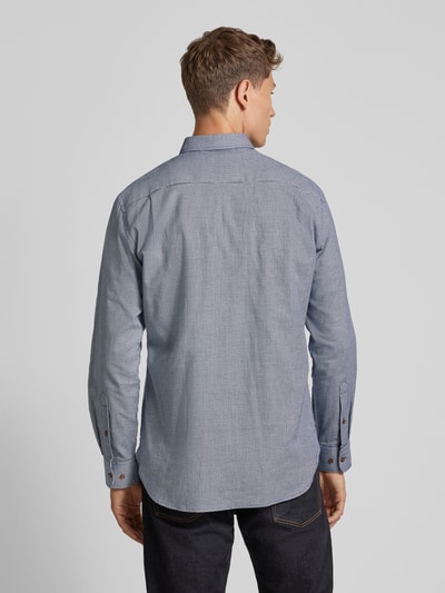 Christian Berg Men Regular fit vrijetijdsoverhemd met button-downkraag Marineblauw - 5