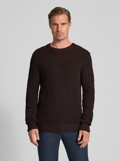 MCNEAL Strickpullover mit Rundhalsausschnitt Schoko 4
