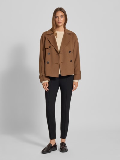 Cambio Slim Fit Stoffhose mit Label-Print Modell 'RYDER' Black 1