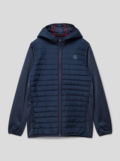 Jack & Jones Gewatteerd jack met labelprint, model 'EMULTI' Marineblauw - 1