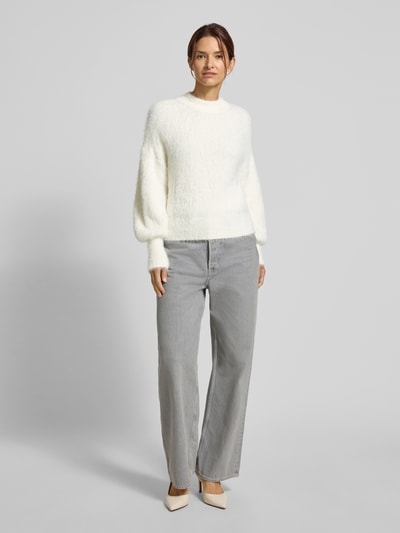 Guess Gebreide pullover met ribboorden, model 'KEYLA' Ecru - 1