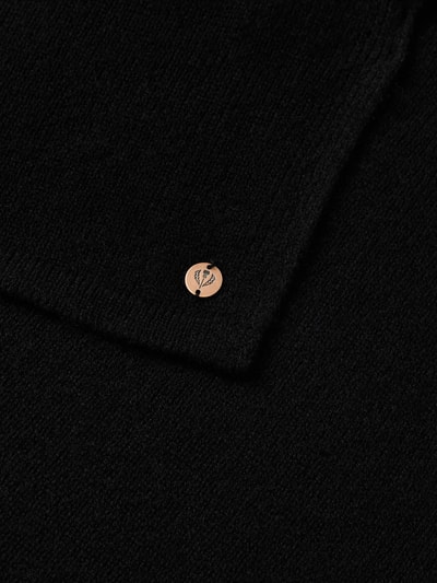 Fraas Schal aus reinem Kaschmir mit Label-Detail Black 2