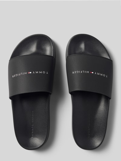 Tommy Hilfiger Klapki basenowe z nadruk z logo Czarny 3