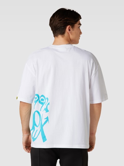 REVIEW T-Shirt mit Label-Print Weiss 5