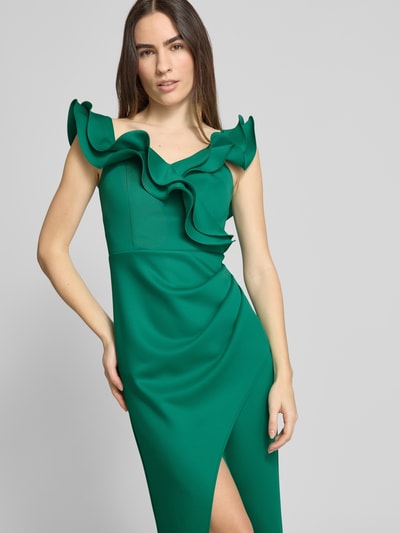 Lipsy Cocktailkleid mit Volants Gruen 3