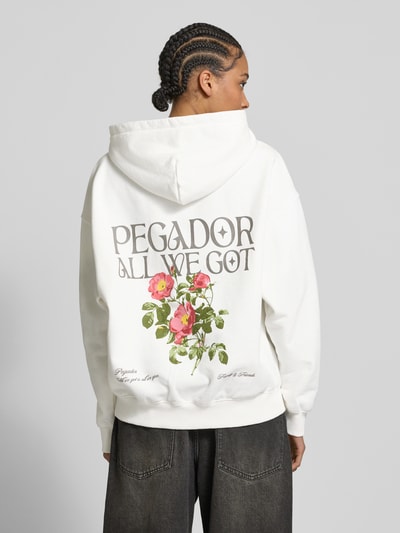 Pegador Oversized hoodie met labelprint, model 'BEALI' Ecru - 5