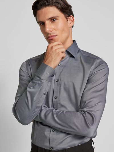 OLYMP Level Five Slim fit zakelijk overhemd met kentkraag, model 'New York' Antraciet - 3