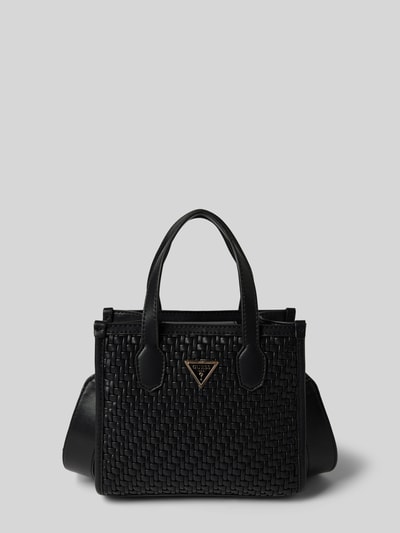 Guess Mini Tote Bag mit Label-Details Modell 'SILVANA' Black 2