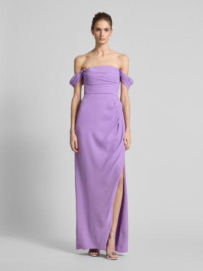 Vera Wang Bride Abendkleid mit gelegten Falten Modell 'BORIE' Violett 4