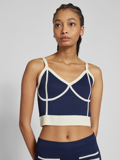 BAUM & PFERDGARTEN Crop Top aus Viskose-Mix Blau 3